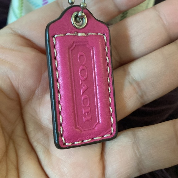 BNWT Tat Top Pink Handle Crossgrain Leather and Coated Canvas Coach Mini Bag - Picture 3 of 13